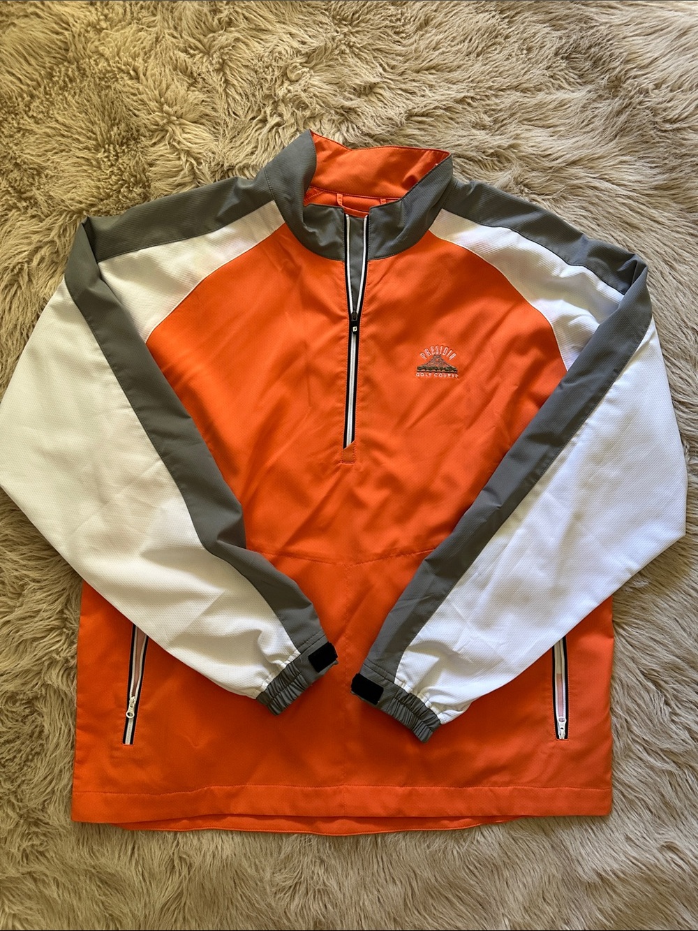 FootJoy Orange Pullover with Presidio Golf Course Embroidery